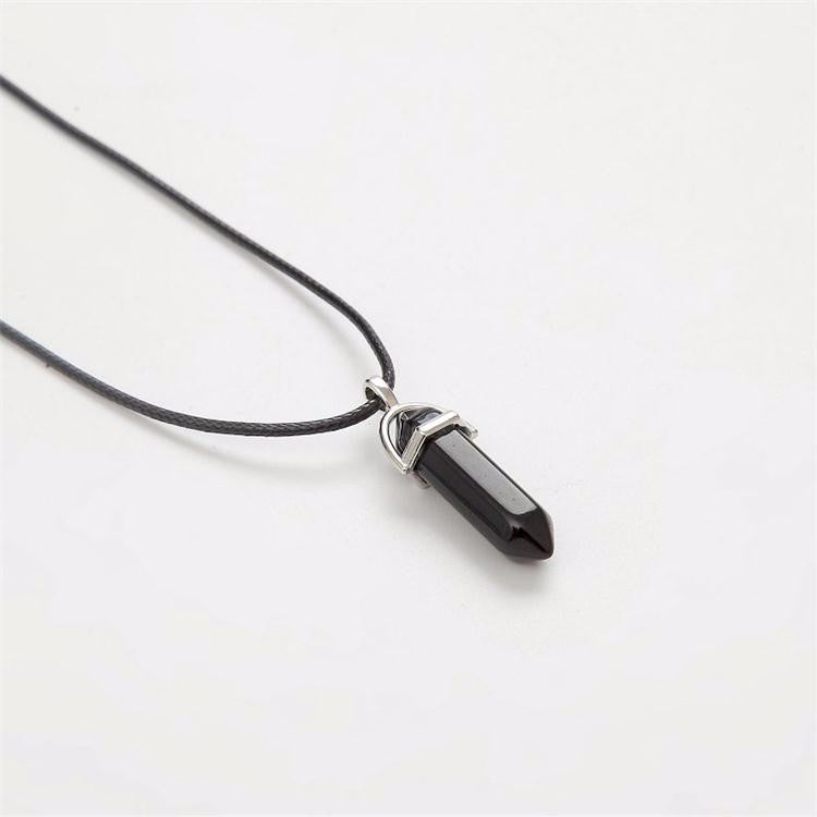 Hexagonal Column Necklaces Natural Crystal Pendants