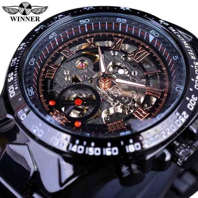 Sport Design Bezel Golden Watch Mens Watches