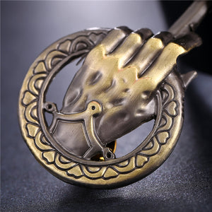 Game of Thrones Song of Ice and Fire Brooch Hand of the King Lapel Inspired Authentic Prop Pin Badge Brooches Movie Jewelry