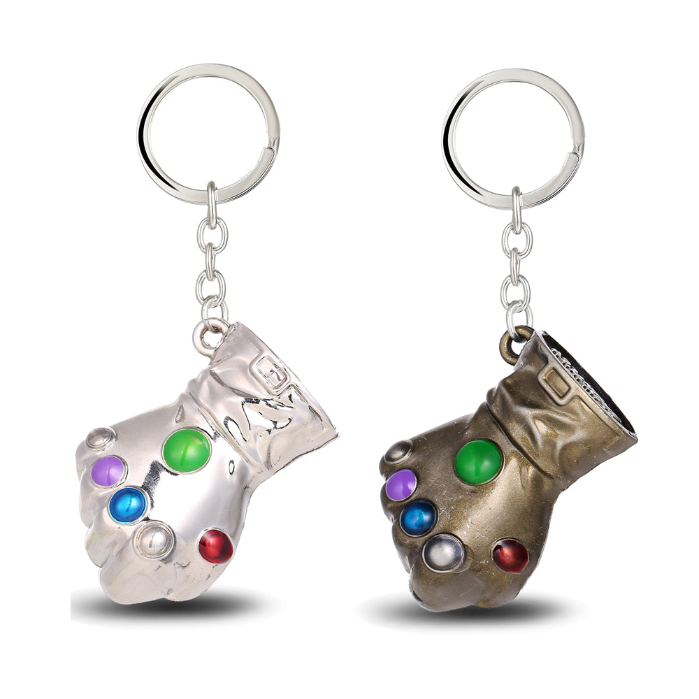 MS JEWELS Movie Game Gifts Jewelry Thanos Infinity Gauntlet Keychain Metal Key Rings Chaveiro Key Chain Jewelry 2 Colors