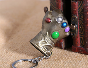 MS JEWELS Movie Game Gifts Jewelry Thanos Infinity Gauntlet Keychain Metal Key Rings Chaveiro Key Chain Jewelry 2 Colors