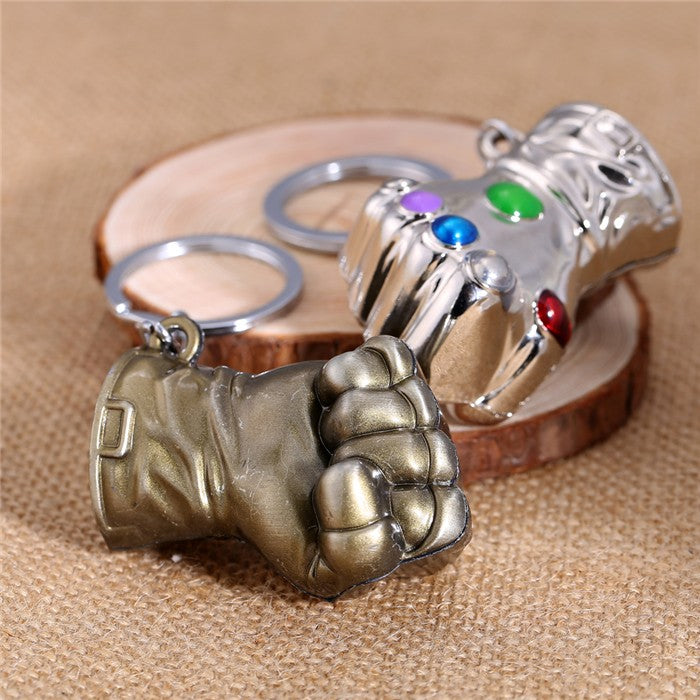 MS JEWELS Movie Game Gifts Jewelry Thanos Infinity Gauntlet Keychain Metal Key Rings Chaveiro Key Chain Jewelry 2 Colors