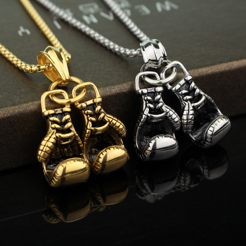 Brand Men Necklace&Pendant Dorming Stainless Chain Pair Boxing Glove