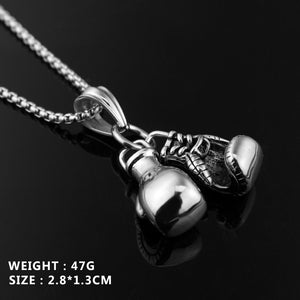 Brand Men Necklace&Pendant Dorming Stainless Chain Pair Boxing Glove