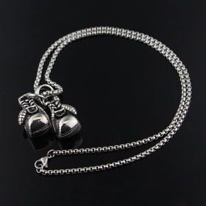 Brand Men Necklace&Pendant Dorming Stainless Chain Pair Boxing Glove