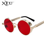 Round Metal Sunglasses Steampunk Men Women Fashion Glasses Brand Designer Retro Vintage Sunglasses UV400