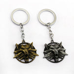 The Witcher 3 Keychain Wild Hunt Wolf Shape Key Ring Holder Metal Fashion Car Bag Chaveiro Key Chain Pendant Game Jewelry