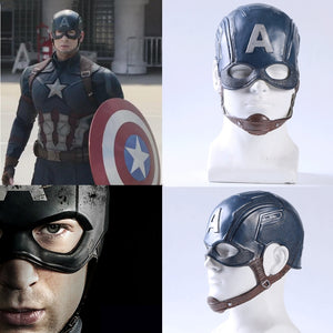 Movie Captain America 3 Civil War Captain America Mask Cosplay Steven Rogers Superhero Latex Helmet Halloween For Men Party Prop