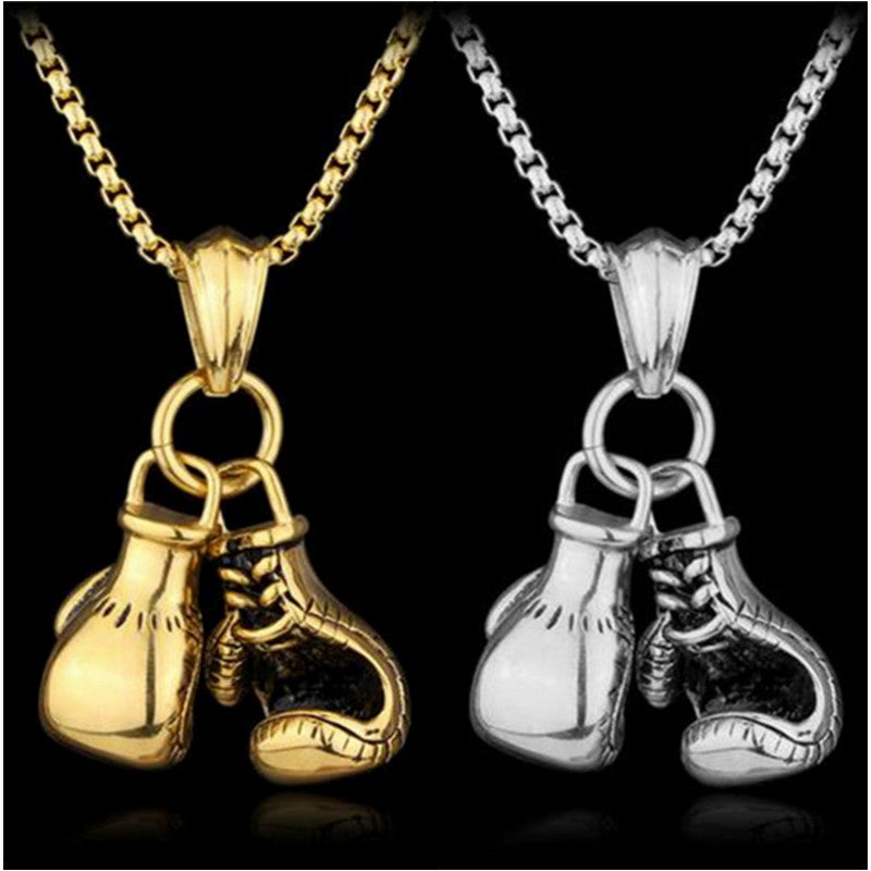 Brand Men Necklace&Pendant Dorming Stainless Chain Pair Boxing Glove