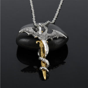 Luminous Jewelry Dragon Sword Pendant Necklace Game Of Throne Necklace