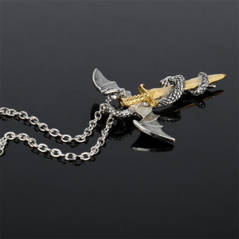 Luminous Jewelry Dragon Sword Pendant Necklace Game Of Throne Necklace