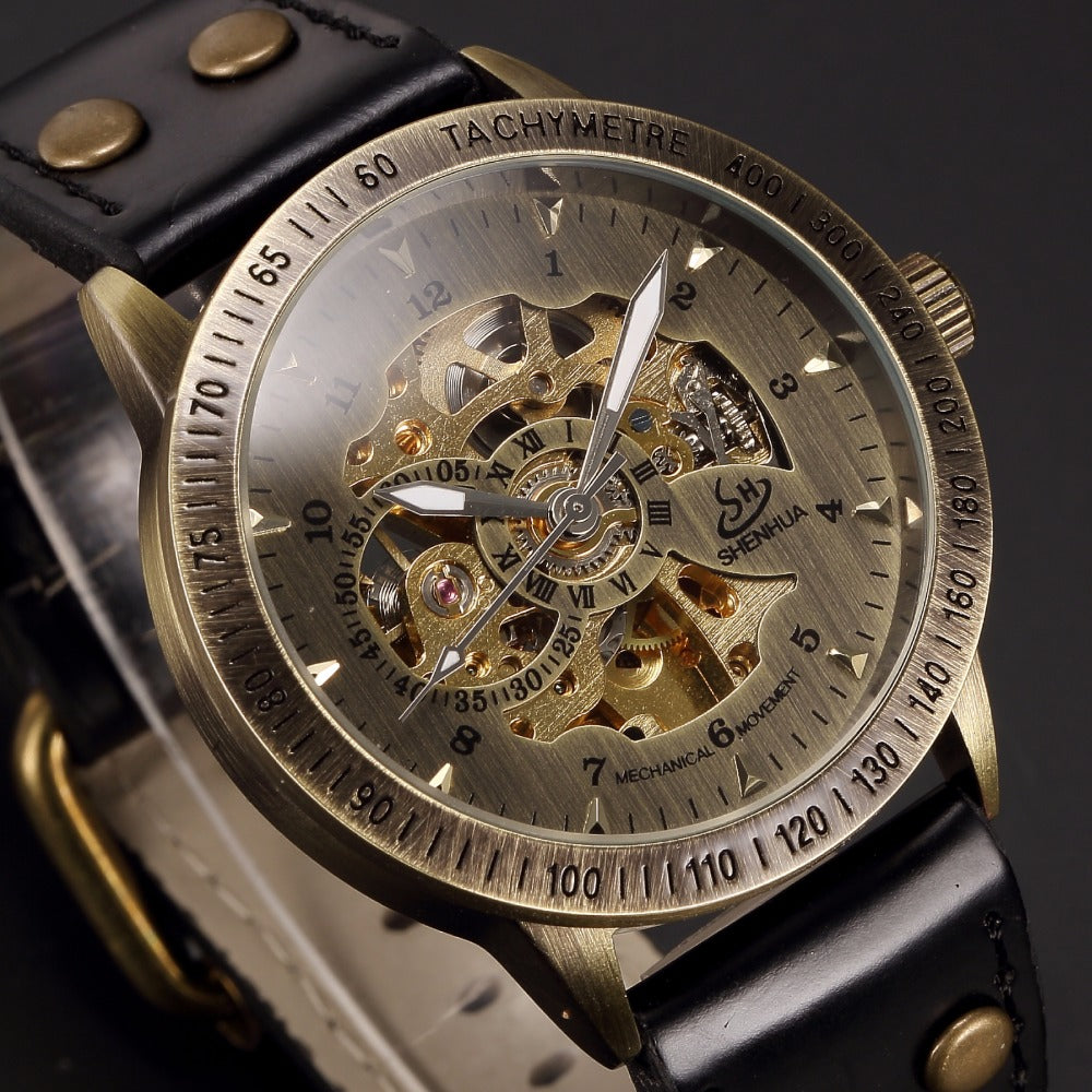 Mechanical Automatic Skeleton Watches Men