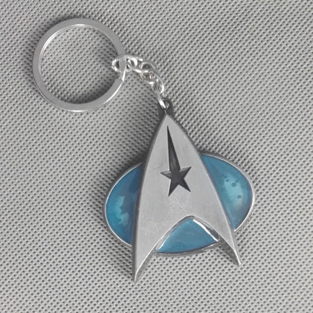 Movie STAR TREK  Key Chain Souvenir Command Division Duplex Logo Metal Gifts Keyring  Jewelry Collection Holder for Fans