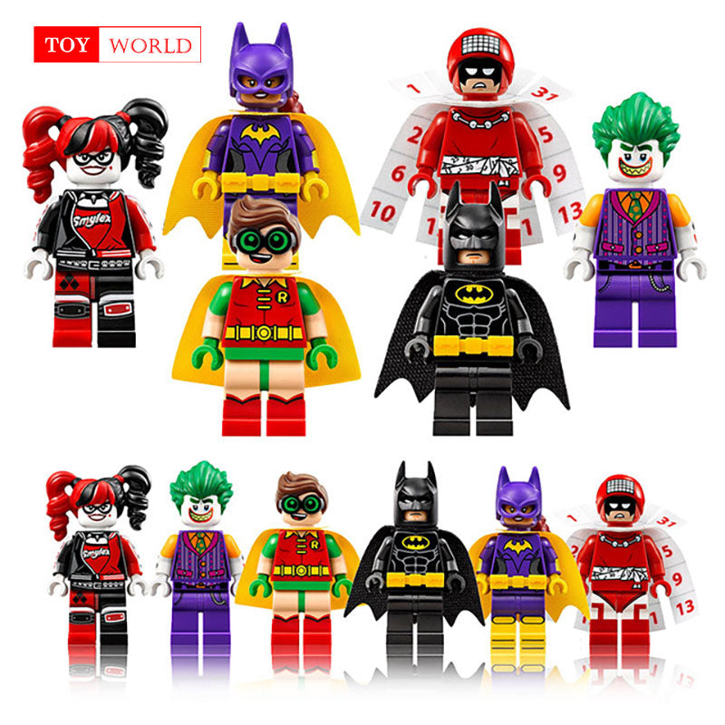 1pcs Super Heroes Harley Quinn Joker Batman Movie Catwoman Robin Poison Building Blocks Compatible With LegoINGly Batman zk15