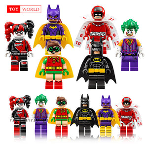 1pcs Super Heroes Harley Quinn Joker Batman Movie Catwoman Robin Poison Building Blocks Compatible With LegoINGly Batman zk15