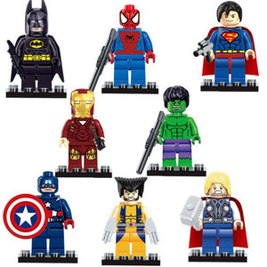Super Heroes Marvel Figures Captain American The Hulk Spiderman Iron Man LEGOINGLYS Building Blocks Mini Bricks Children Toys 15