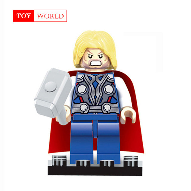 Super Heroes Marvel Figures Captain American The Hulk Spiderman Iron Man LEGOINGLYS Building Blocks Mini Bricks Children Toys 15