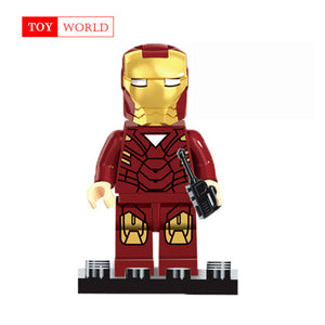 Super Heroes Marvel Figures Captain American The Hulk Spiderman Iron Man LEGOINGLYS Building Blocks Mini Bricks Children Toys 15