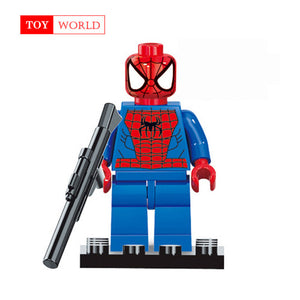 Super Heroes Marvel Figures Captain American The Hulk Spiderman Iron Man LEGOINGLYS Building Blocks Mini Bricks Children Toys 15