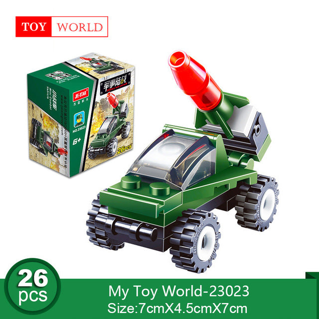 12 Kinds Original Mini Transportation Block Car Building Blocks Compatible legoeINGlys Duplo Soliders Police Bricks zk5