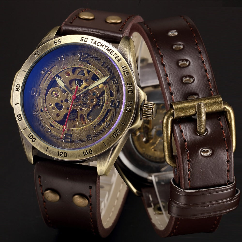 Mechanical Automatic Skeleton Watches Men