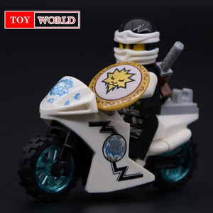 Hot Building Blocks Compatible with LegoINGlys Ninjagoes Sets Bricks Kai Jay Cole Zane Nya Lloyd Weapon Action Toy for Kids zk16