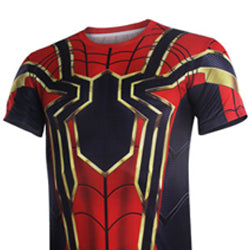 Avengers Infinity War Iron Spiderman T shirt Cosplay Peter Parker Superhero Spiderman Tee Shirts Man Tops costumes NEW Drop ship