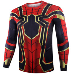 Avengers Infinity War Iron Spiderman T shirt Cosplay Peter Parker Superhero Spiderman Tee Shirts Man Tops costumes NEW Drop ship