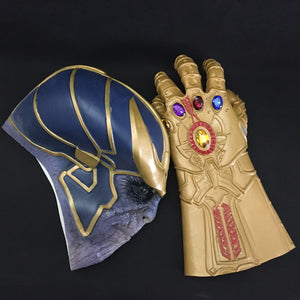 Thanos Mask Infinity Gauntlet Avengers Infinity War Gloves Helmet Cosplay Thanos Masks Halloween Props DropShipping