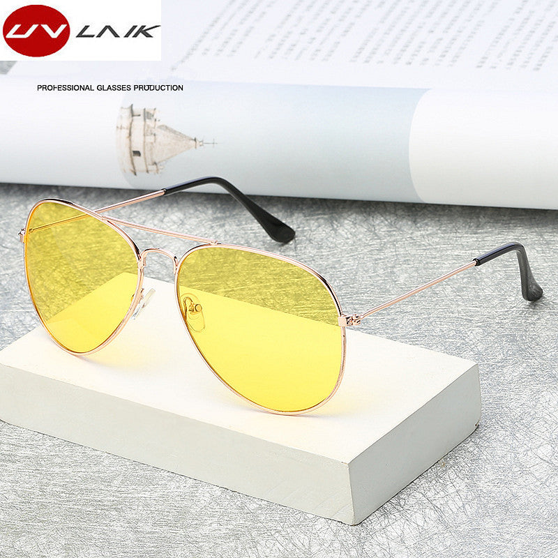 UVLAIK Night Vision Sunglasses Men Women Goggles Glasses UV400 Sun Glasses Driver Night Driving Eyewear