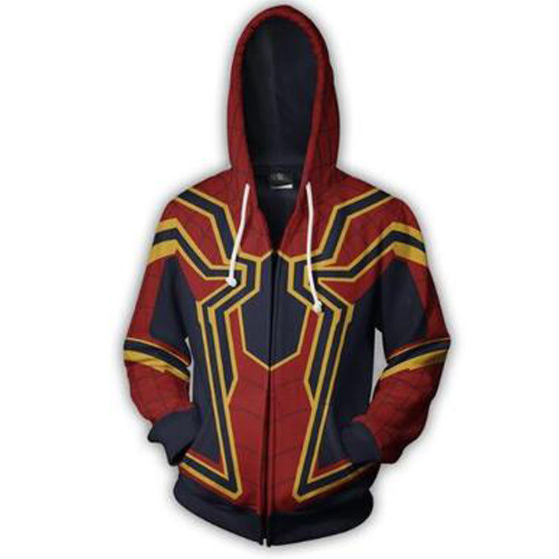 Infinity War Spiderman Hoodies Coat Cosplay Avengers 3 SpiderMan Superhero Peter Parker Sweatshirt Hooded Costume DropShipping