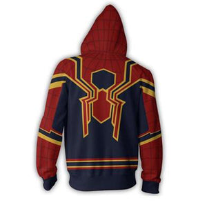 Infinity War Spiderman Hoodies Coat Cosplay Avengers 3 SpiderMan Superhero Peter Parker Sweatshirt Hooded Costume DropShipping