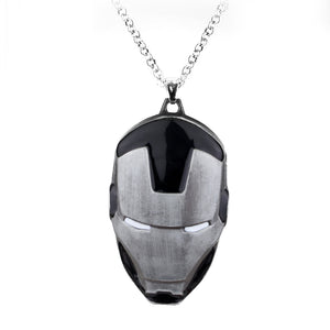 The Avengers Superhero Iron Man Mask Pendant Necklace Link Chain Necklace