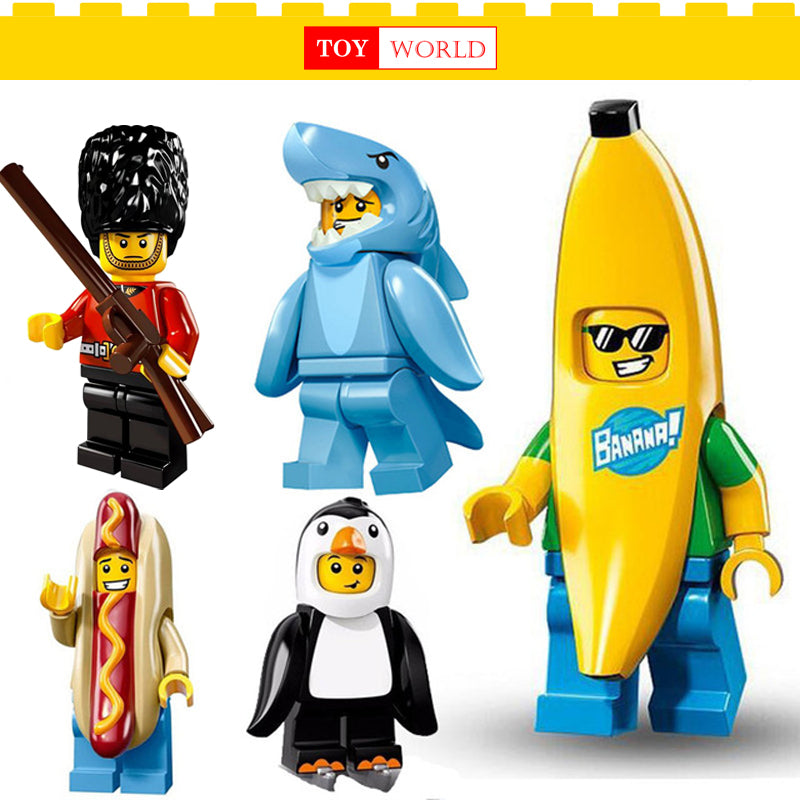Single Sale Mini brick Figures Banana guy Sausage man Building Blocks Compatible With LegoINGly TOYS Batman Ninjago SuperHeroes