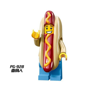Single Sale Mini brick Figures Banana guy Sausage man Building Blocks Compatible With LegoINGly TOYS Batman Ninjago SuperHeroes