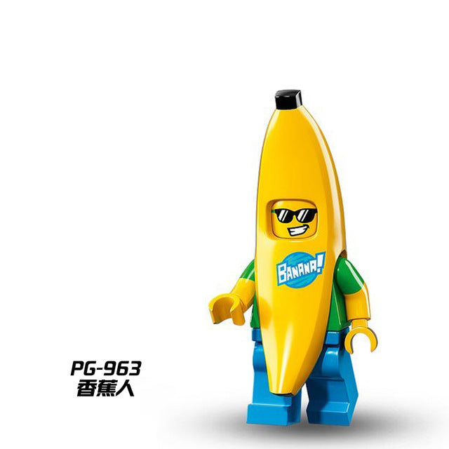 Single Sale Mini brick Figures Banana guy Sausage man Building Blocks Compatible With LegoINGly TOYS Batman Ninjago SuperHeroes