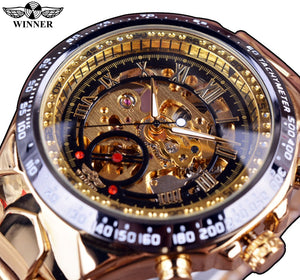 Sport Design Bezel Golden Watch Mens Watches